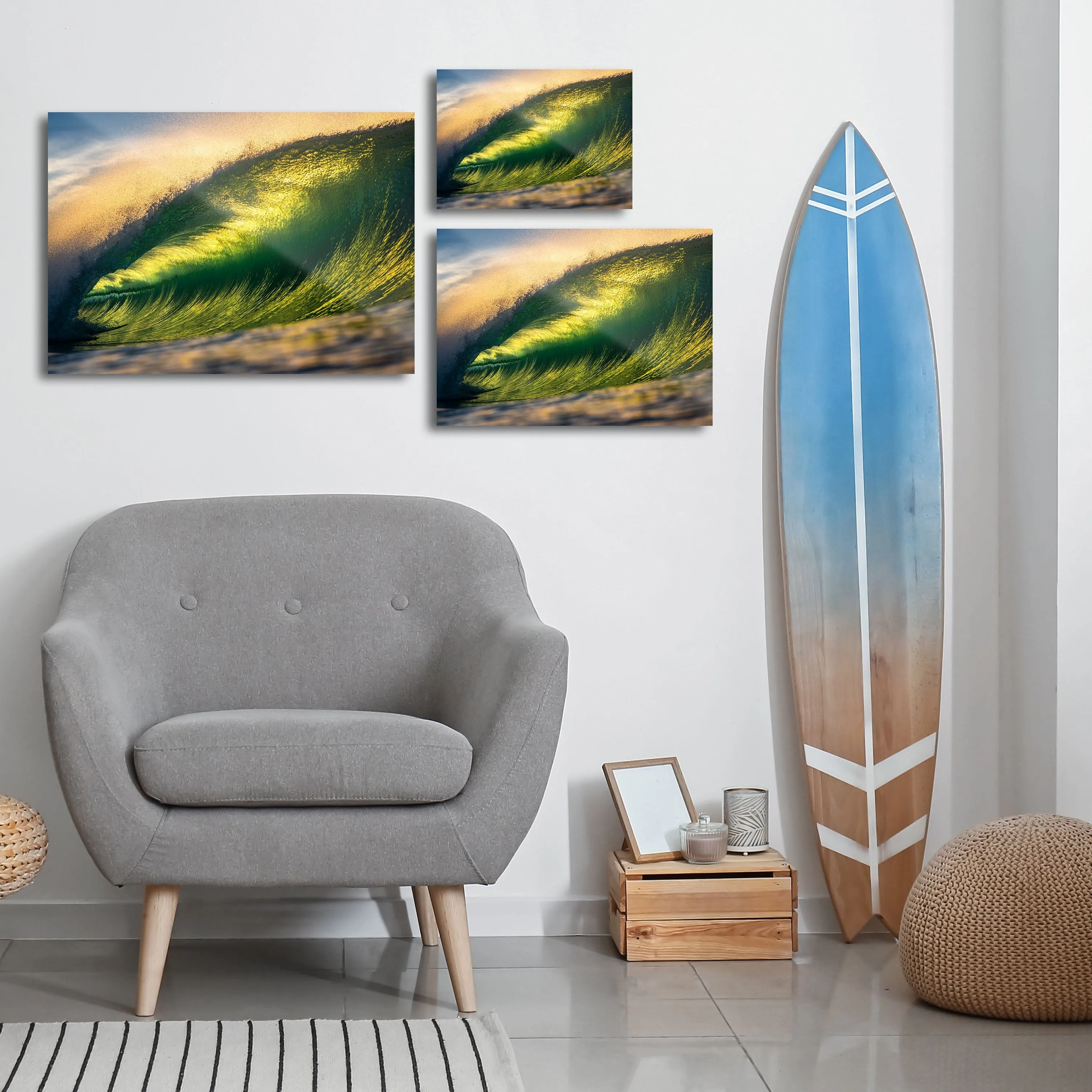 Emerald Curl - Metal Wall Art