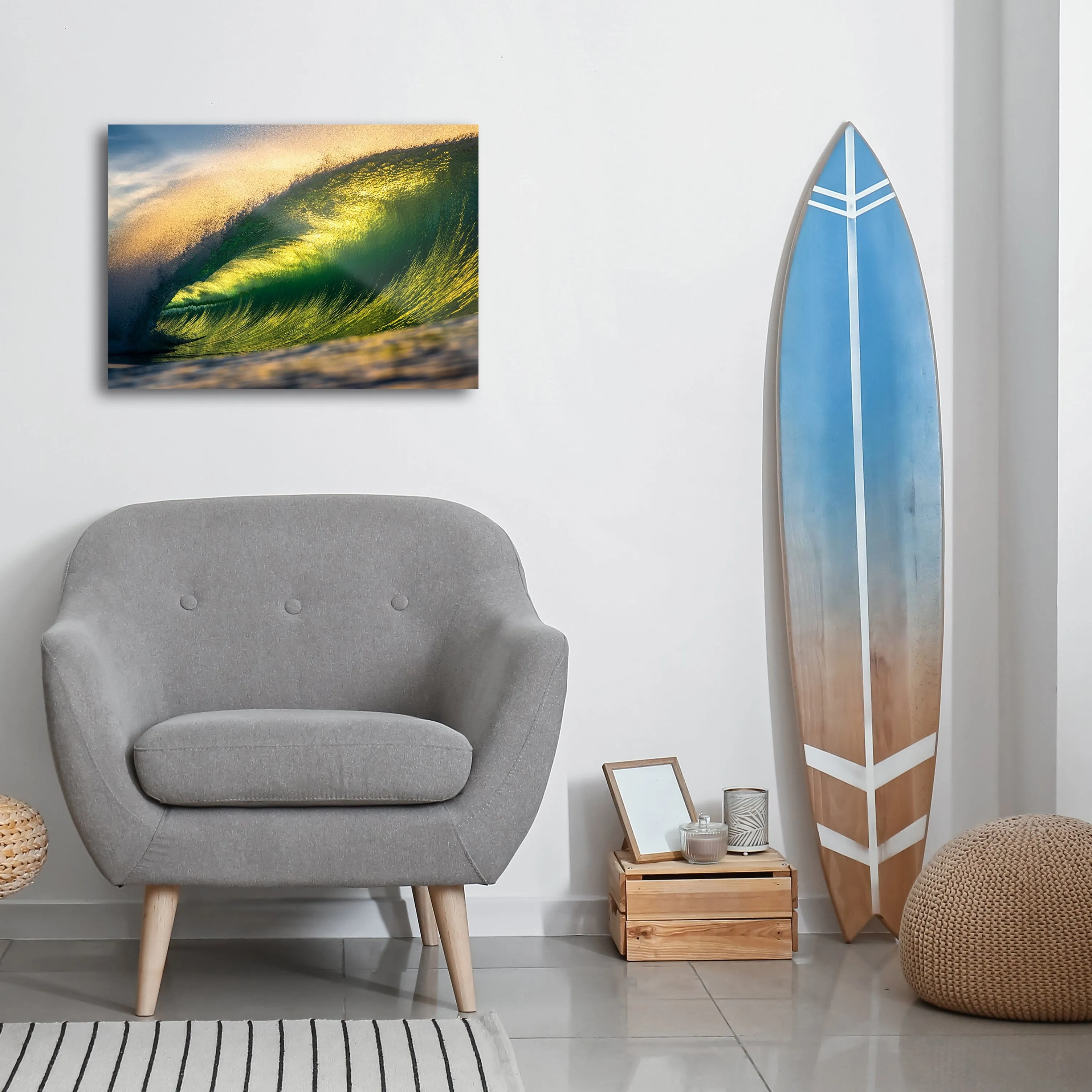 Emerald Curl - Metal Wall Art