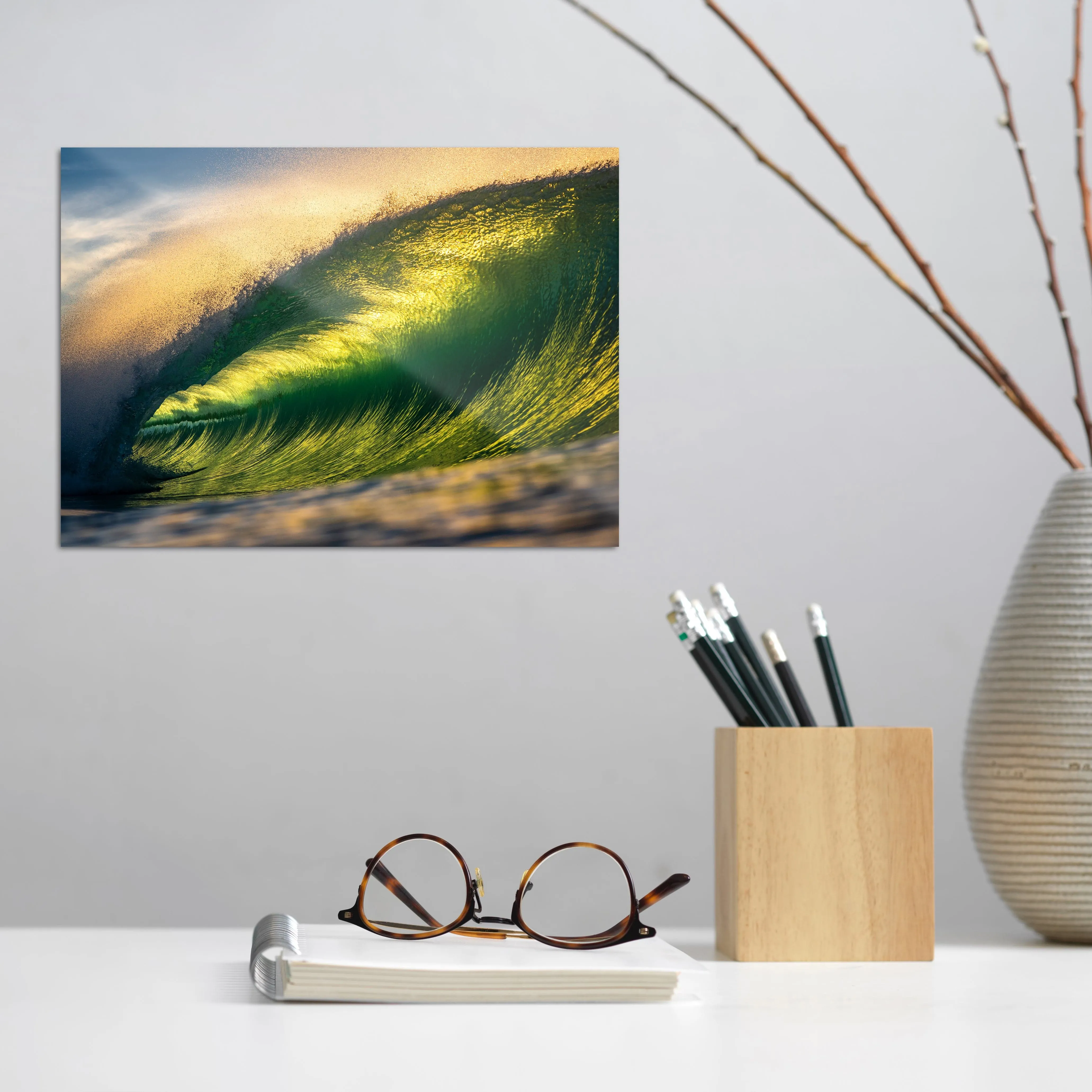 Emerald Curl - Metal Wall Art