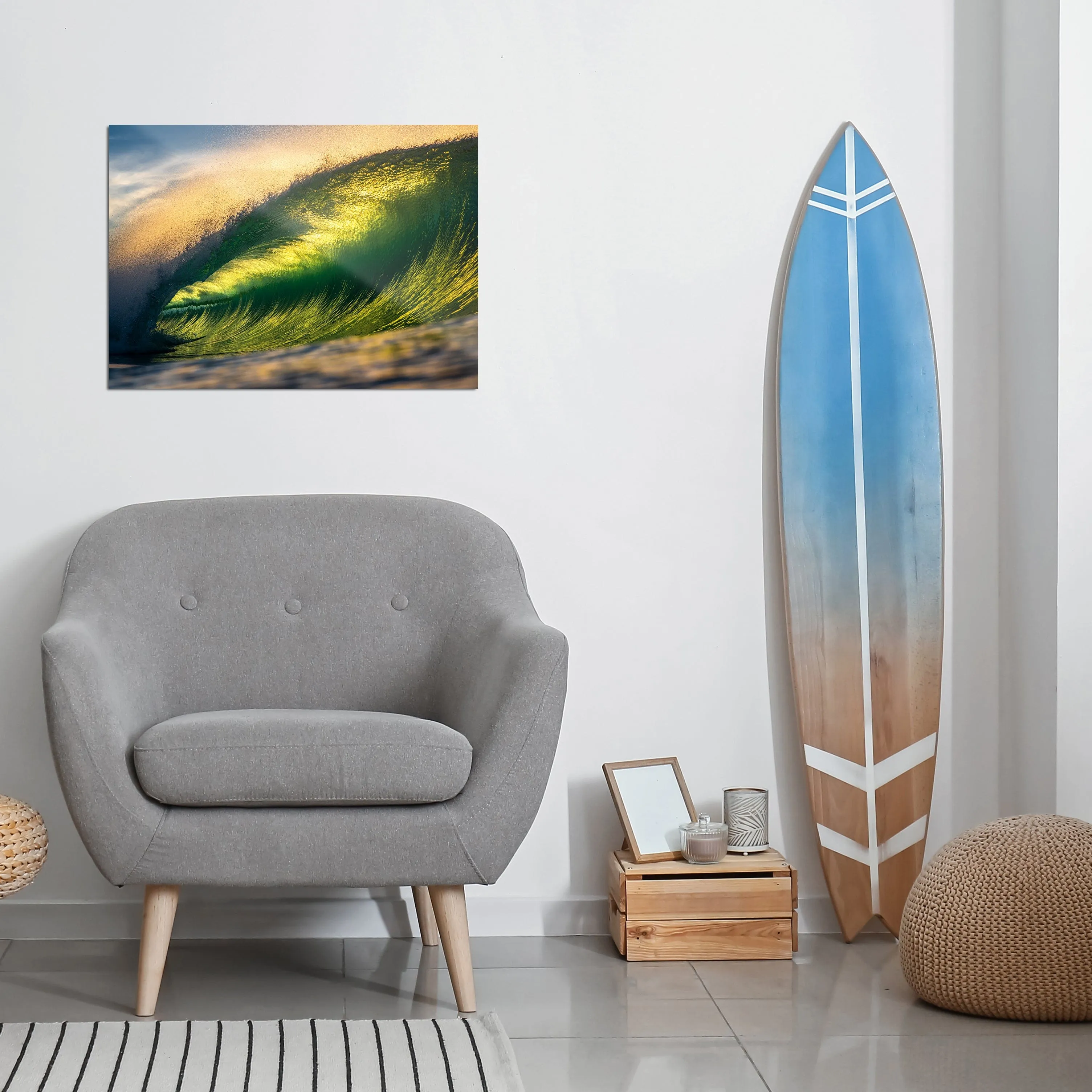 Emerald Curl - Metal Wall Art