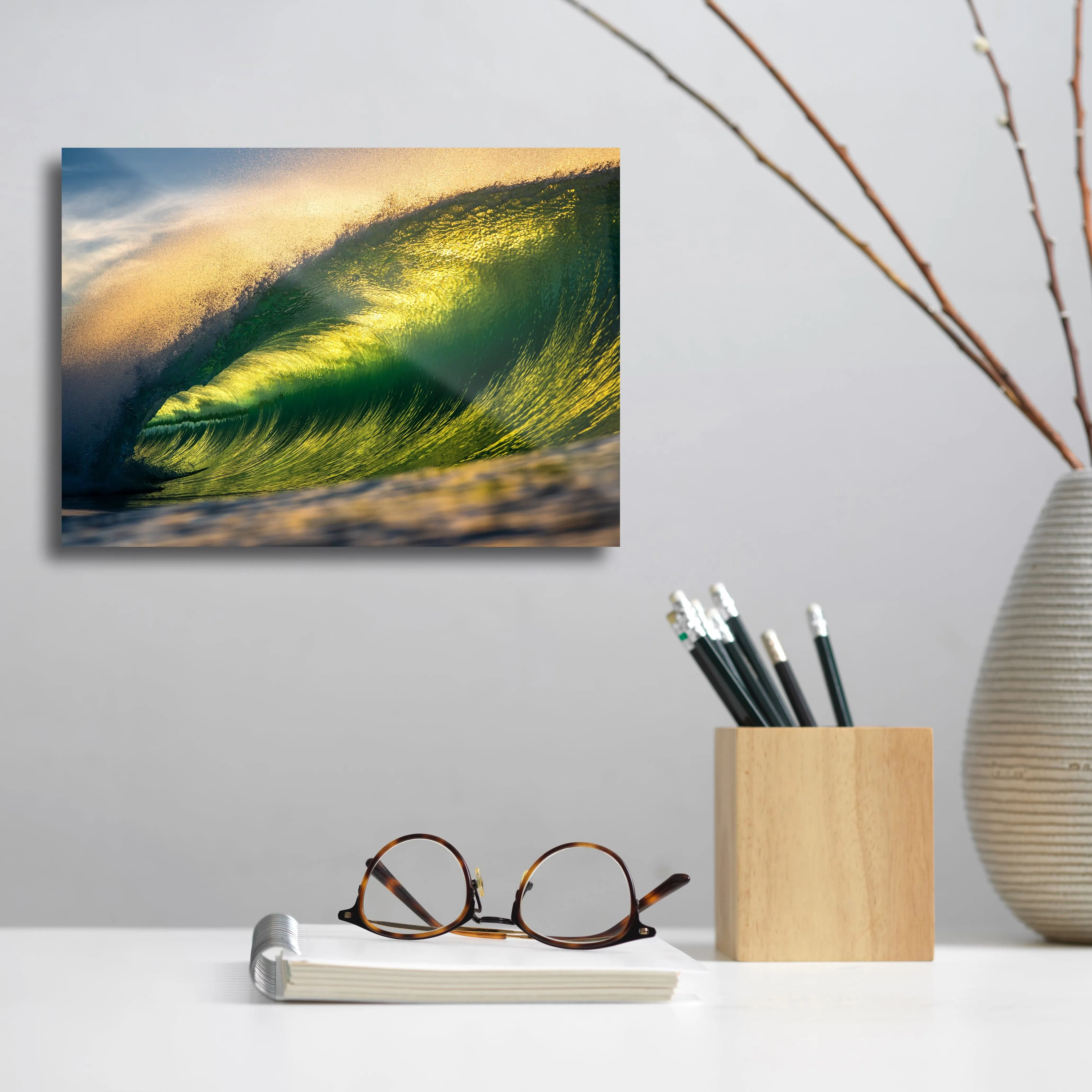 Emerald Curl - Metal Wall Art