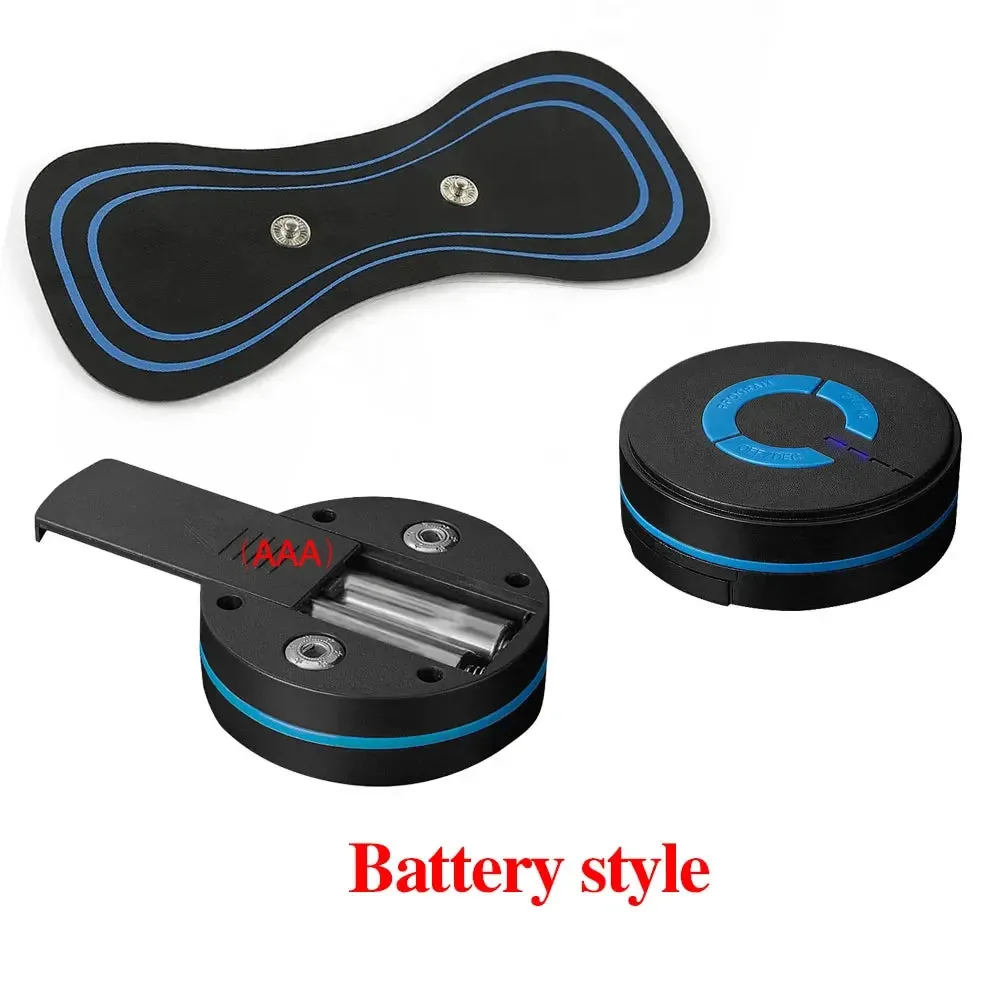EMS Cervical Spine Neck Massager with Mini Stickers – 6-Mode Vibration Muscle Body Massager for Pain Relief