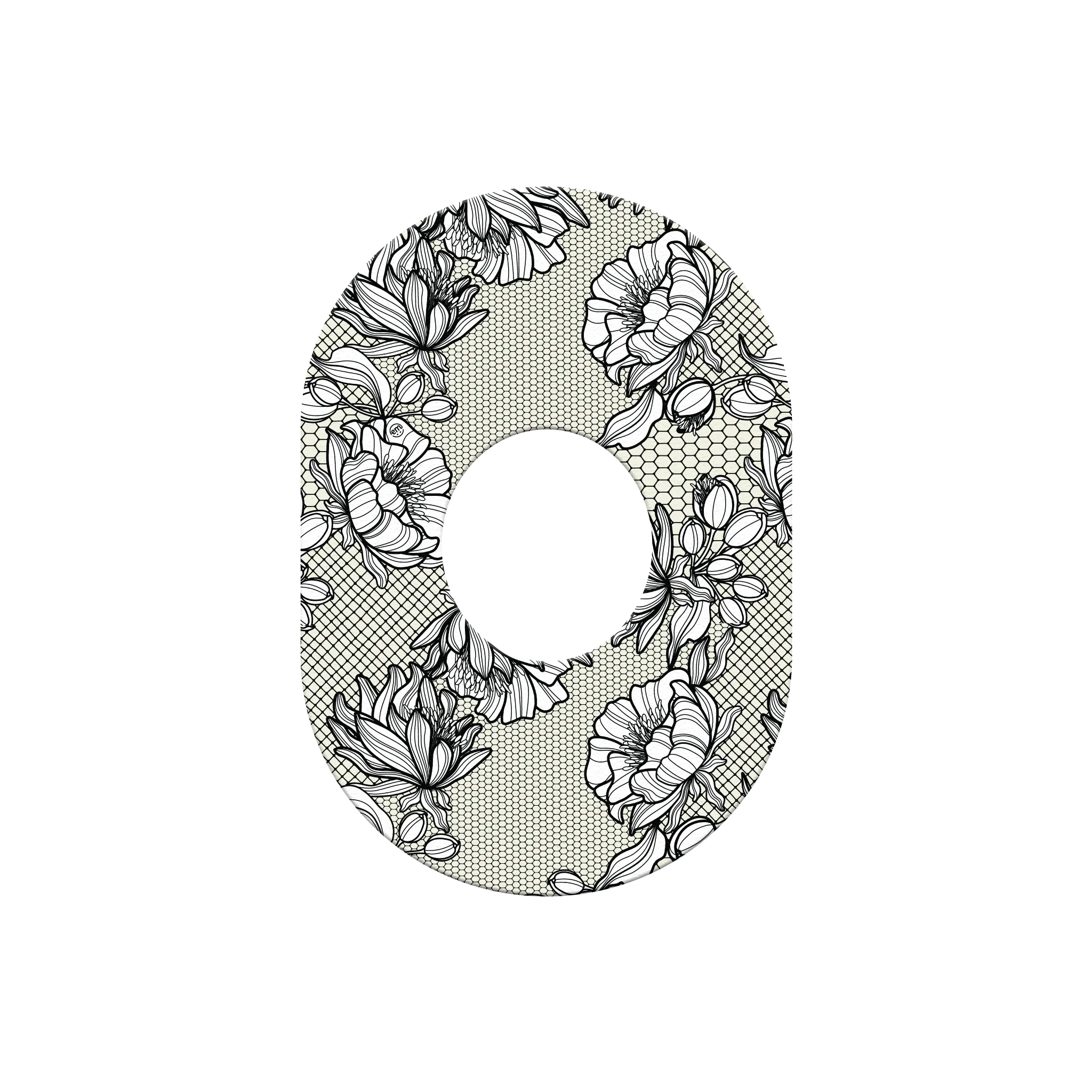 ExpressionMed Black Lace Adhesive Patch Dexcom G7/Dexcom ONE 
