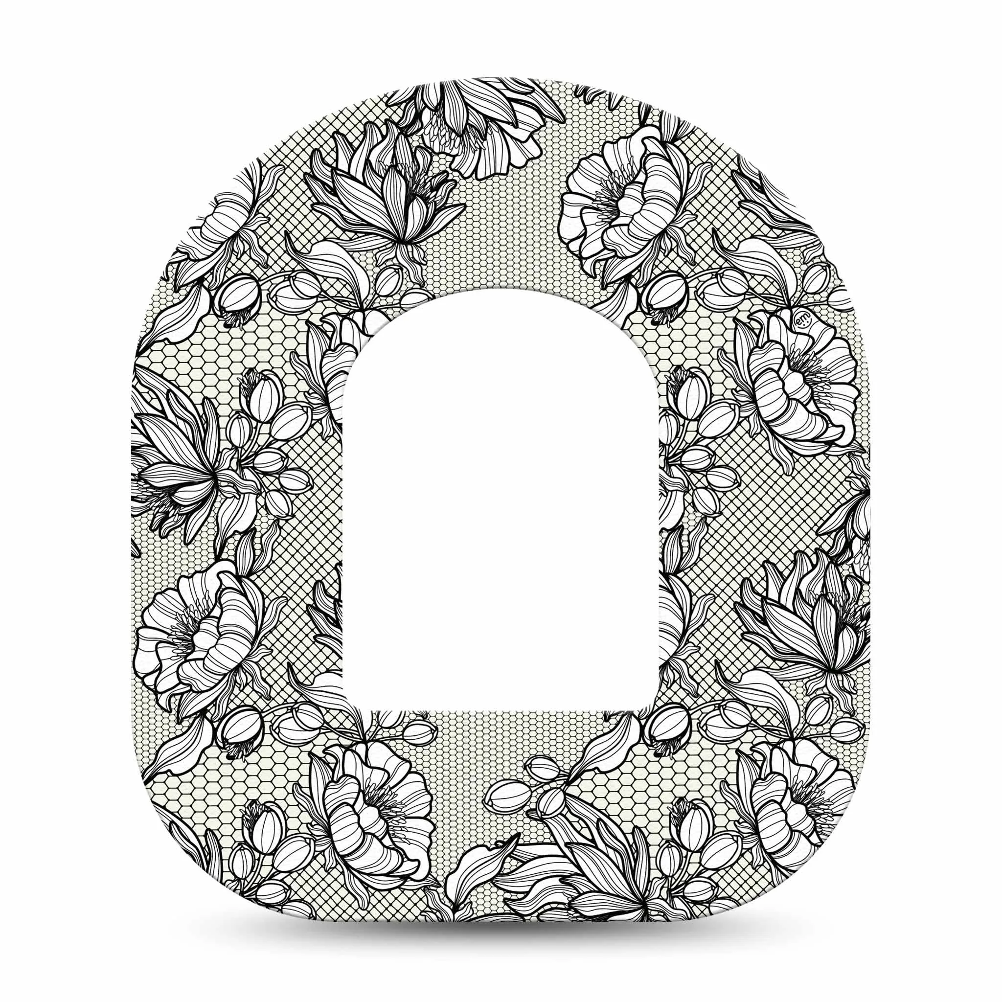 ExpressionMed Black Lace Adhesive Patch Omnipod