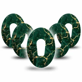 ExpressionMed Green & Gold Marble Adhesive Patch Dexcom G6/One