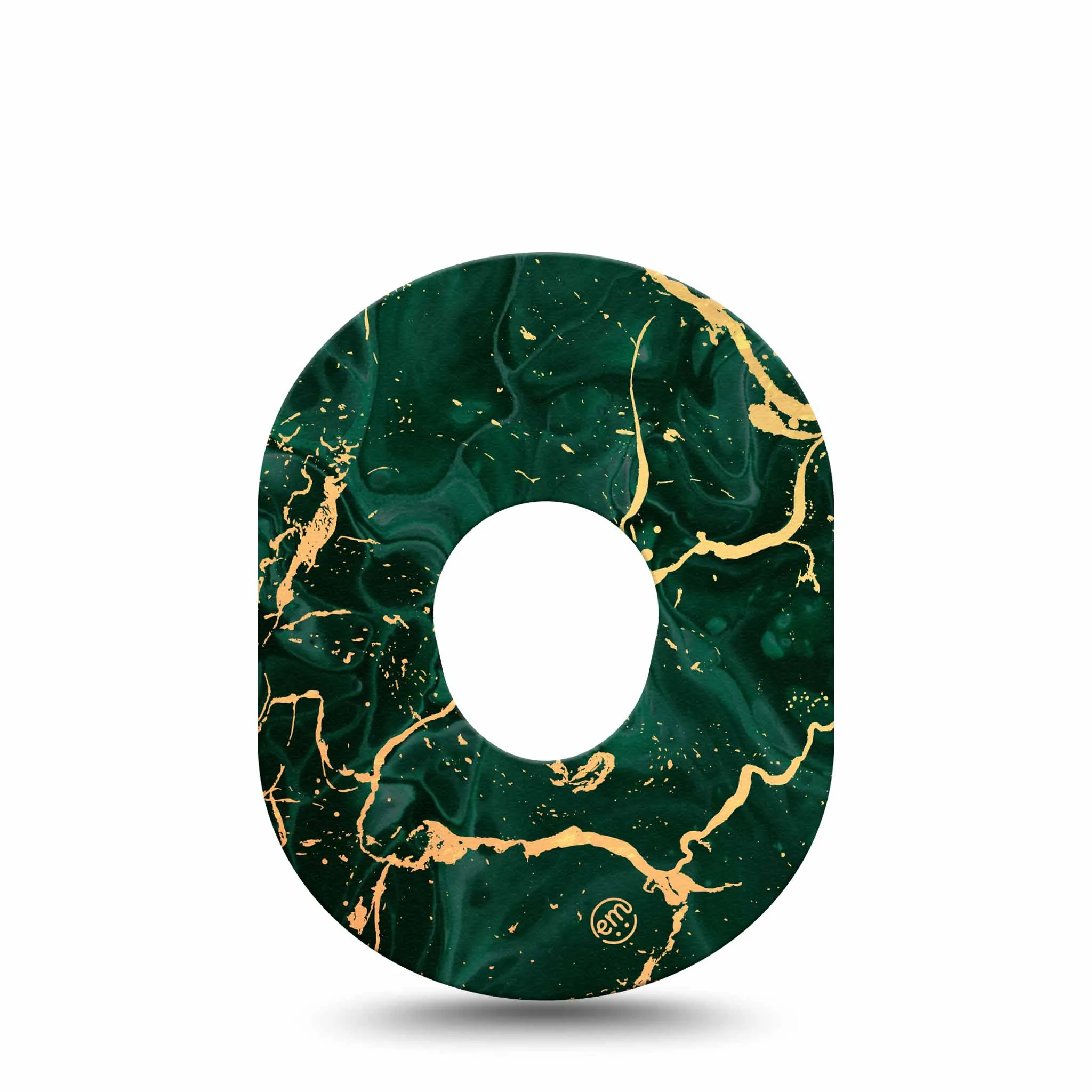 ExpressionMed Green & Gold Marble Adhesive Patch Dexcom G7/Dexcom ONE 