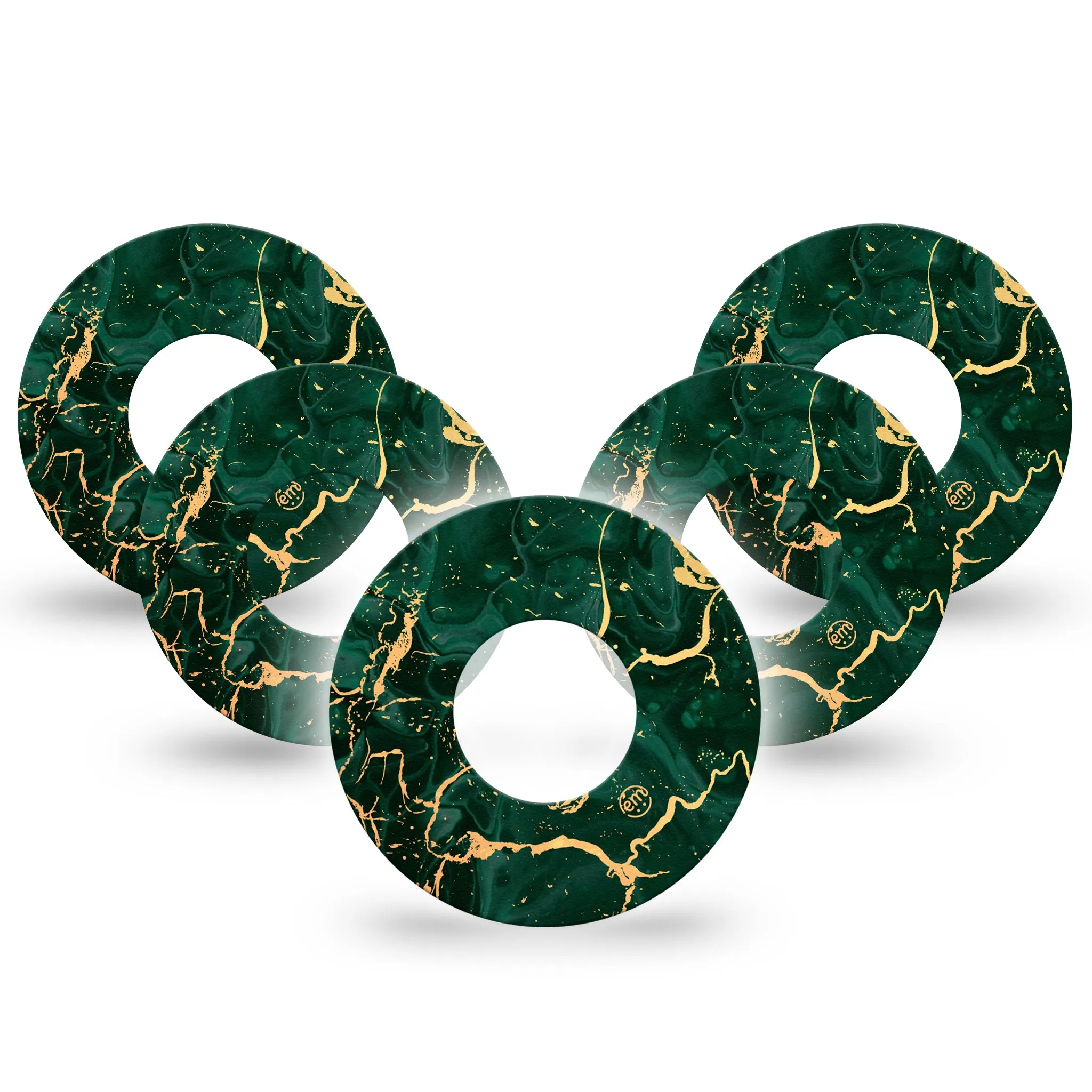 ExpressionMed Green & Gold Marble Adhesive Patch Freestyle Libre 2