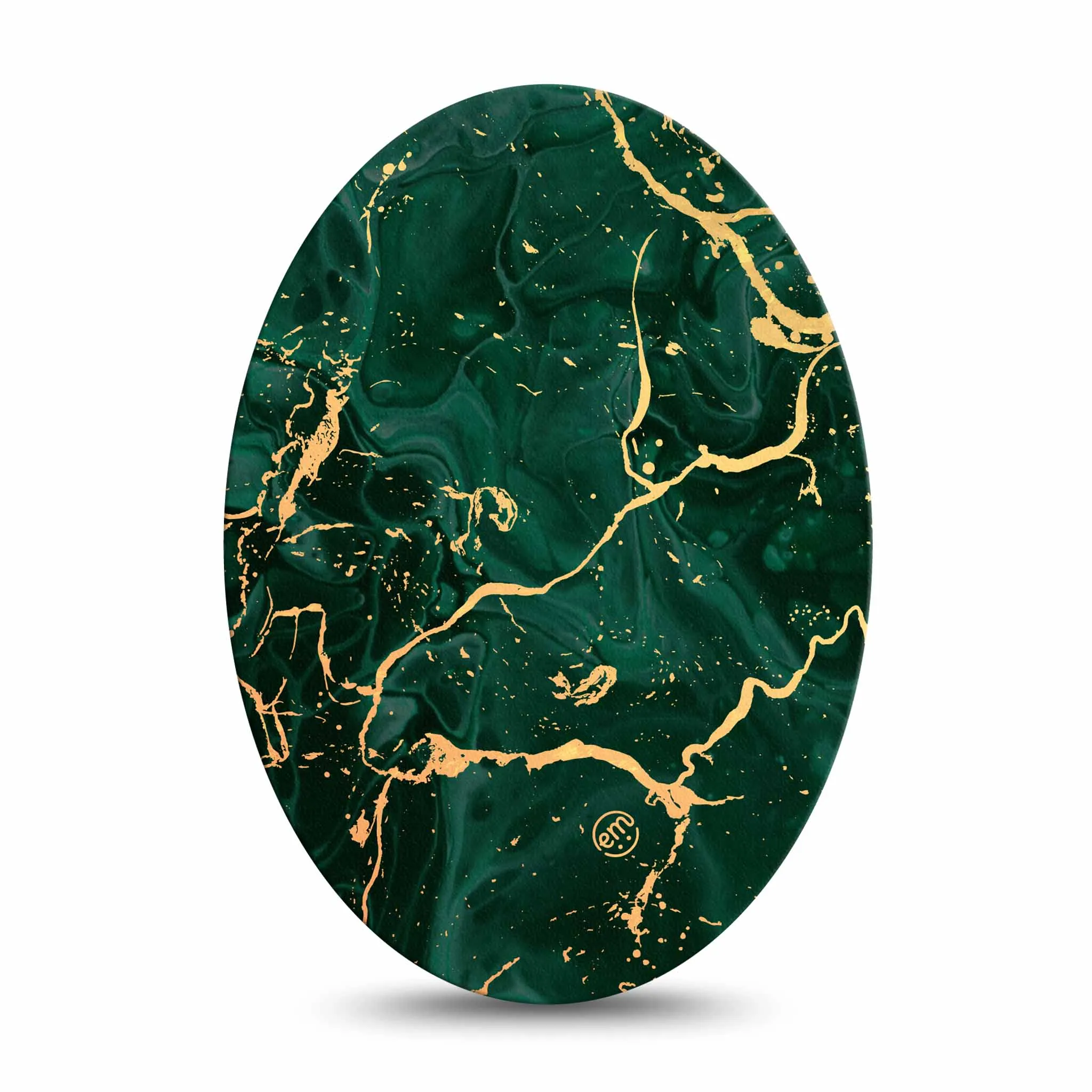 ExpressionMed Green & Gold Marble Adhesive Patch Oval