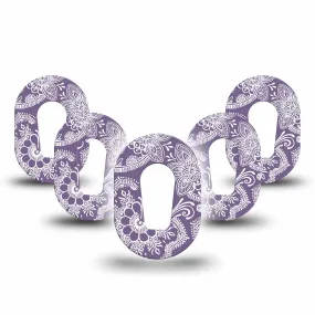 ExpressionMed Mini Purple Henna Adhesive Patch Dexcom G6/One