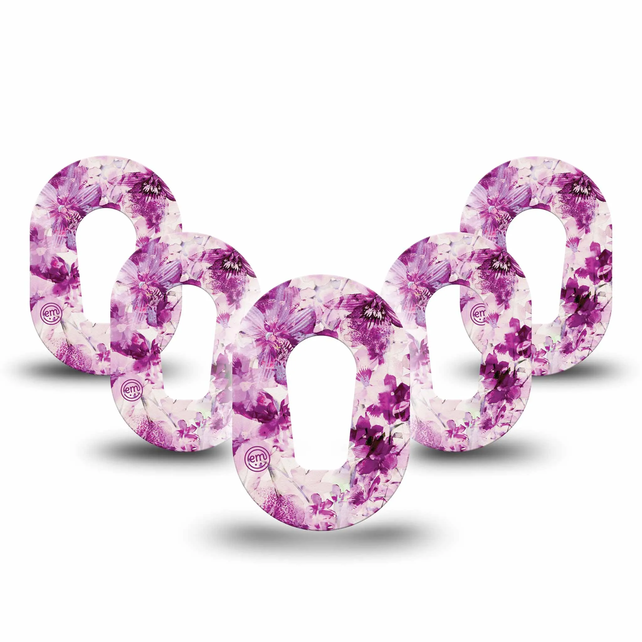 ExpressionMed Mini Violet Orchids Adhesive Patch Dexcom G6/One