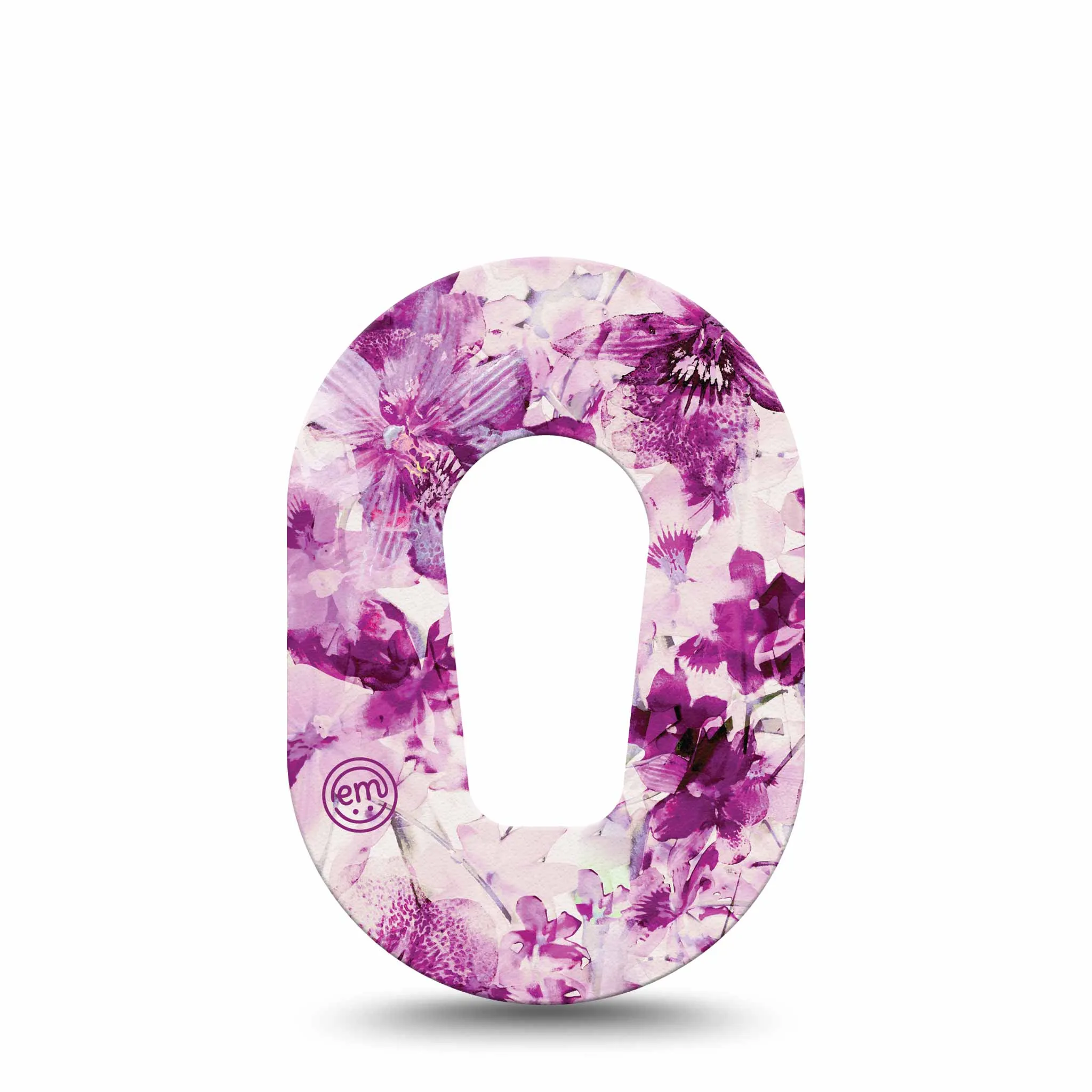 ExpressionMed Mini Violet Orchids Adhesive Patch Dexcom G6/One