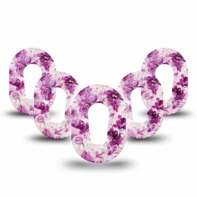 ExpressionMed Mini Violet Orchids Adhesive Patch Dexcom G6/One