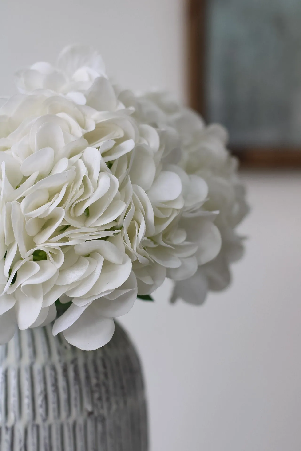 Faux White Hydrangea Real Touch