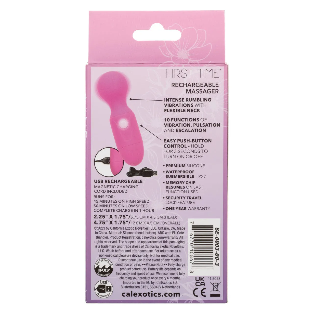 First Time® Rechargeable Massager
