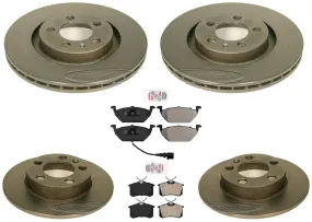 For Volkswagen Beetle 98-09 W/ 280MM Front & Rear Performance Rotors Brake Pads