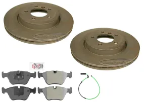 Front Carbon Performance Disc Brake Rotors & Brake Pads for BMW 330i 01-05
