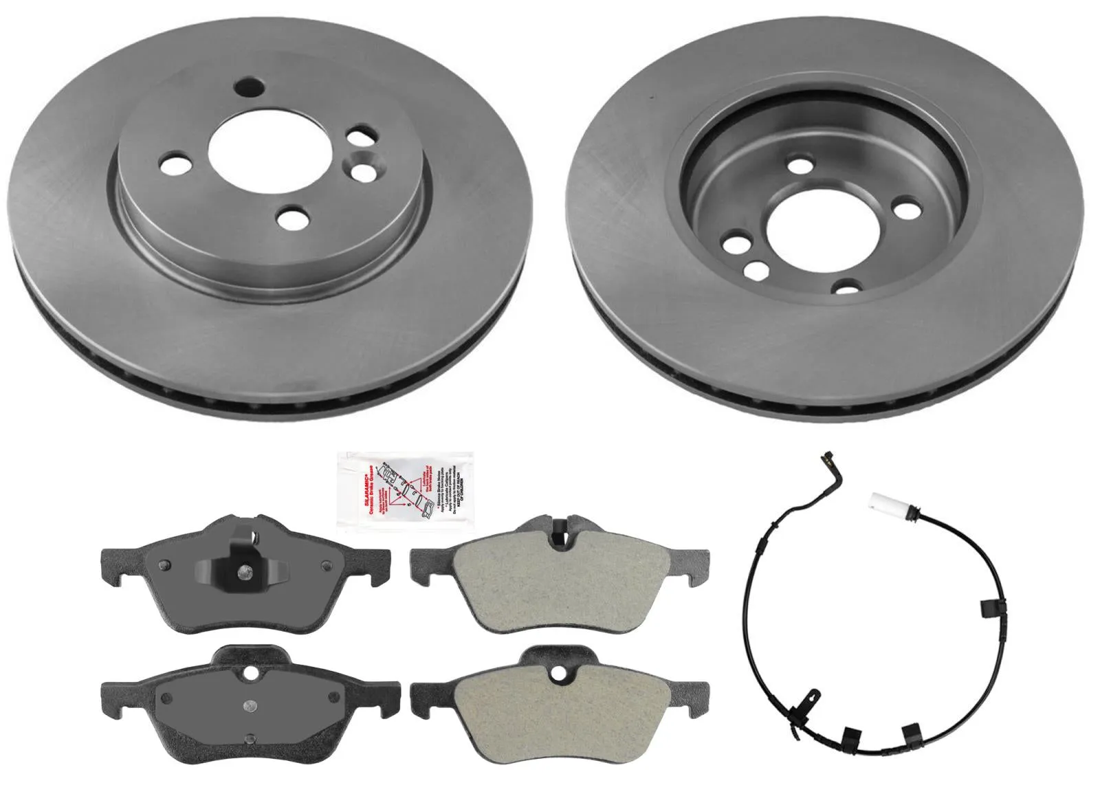 Front Disc Brake Rotors Pads Sensors for Mini Cooper Base Hatchback 2007-2008