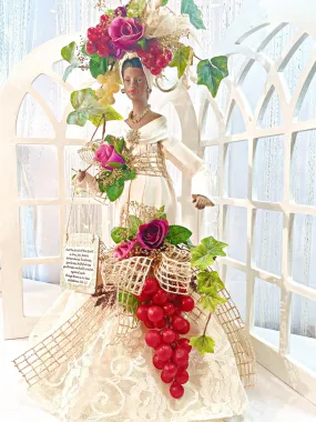 Fruit Of The Spirit Black Collectible Art Doll, Scripture Art Decor, African American Inspirational Gift For Her For Mothers Day, OOAK Art