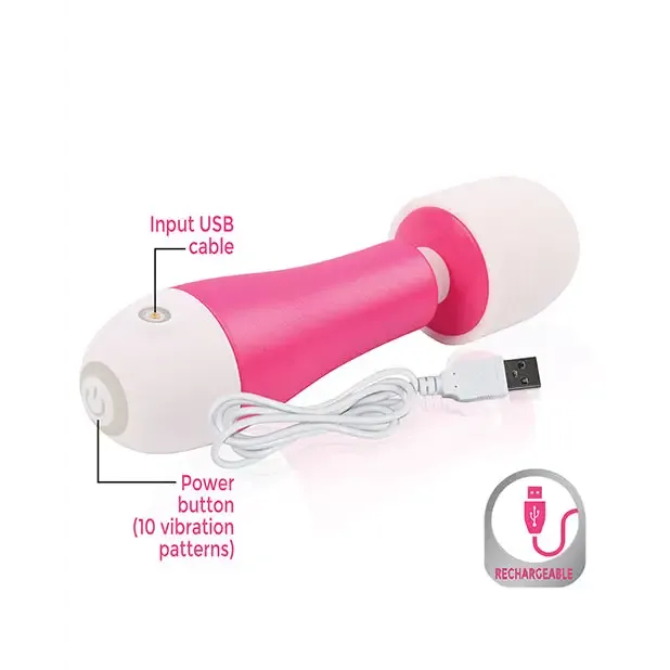 Fuzu Rechargeable & Travel Size Mini Wand Pink