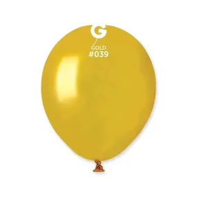 Gemar - 5" Metallic Gold Latex Balloons #039 (100pcs)