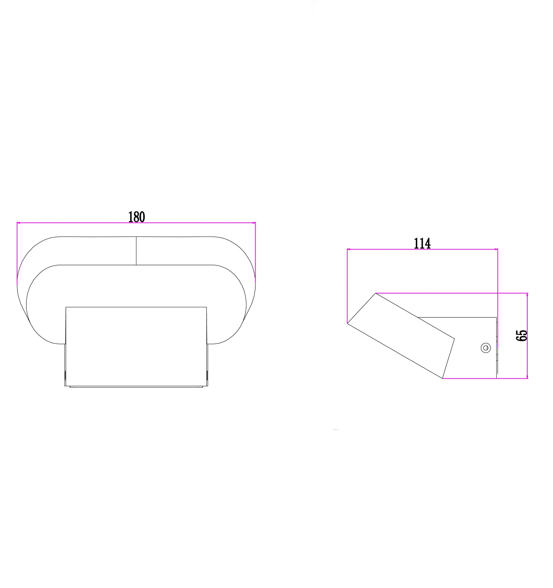 GLANS: Surface Mounted Exterior LED Wall Lights IP65