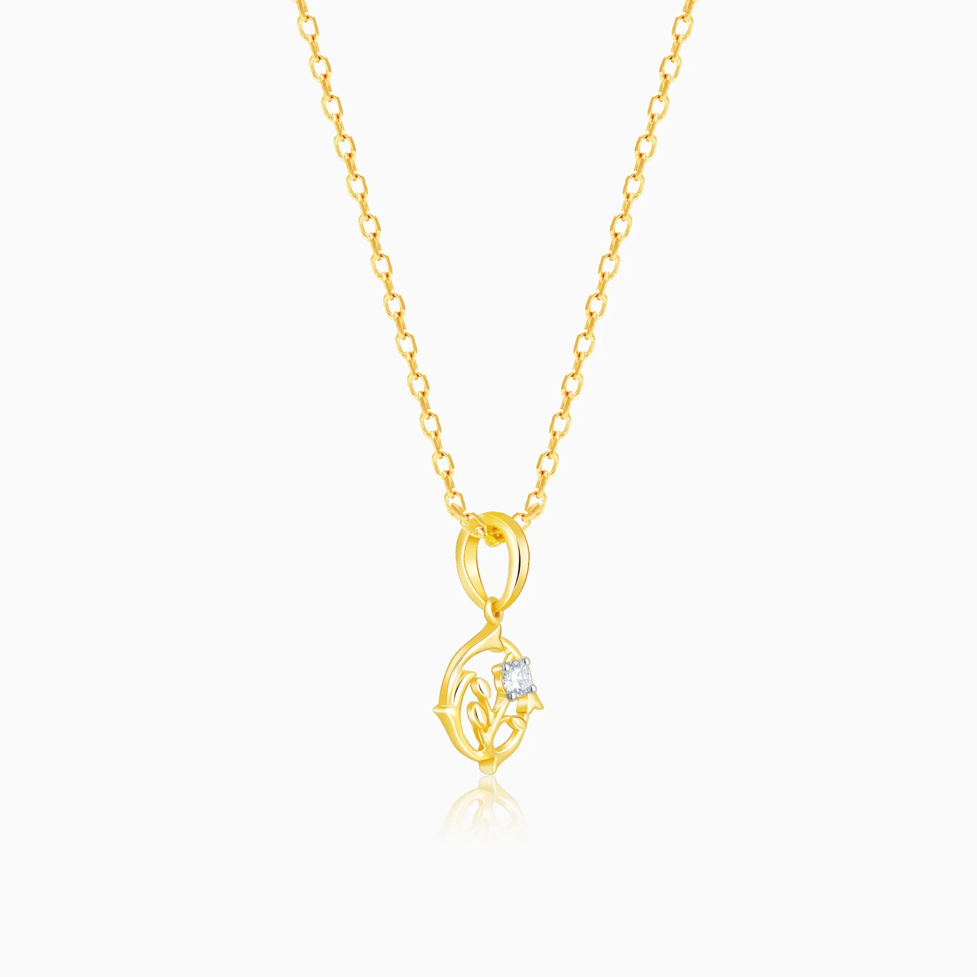 Gold Blooms of Joy Diamond Pendant