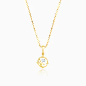 Gold Blooms of Joy Diamond Pendant