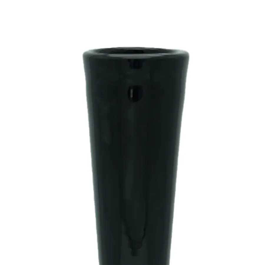 Gourd Black Glass Vase 36cm
