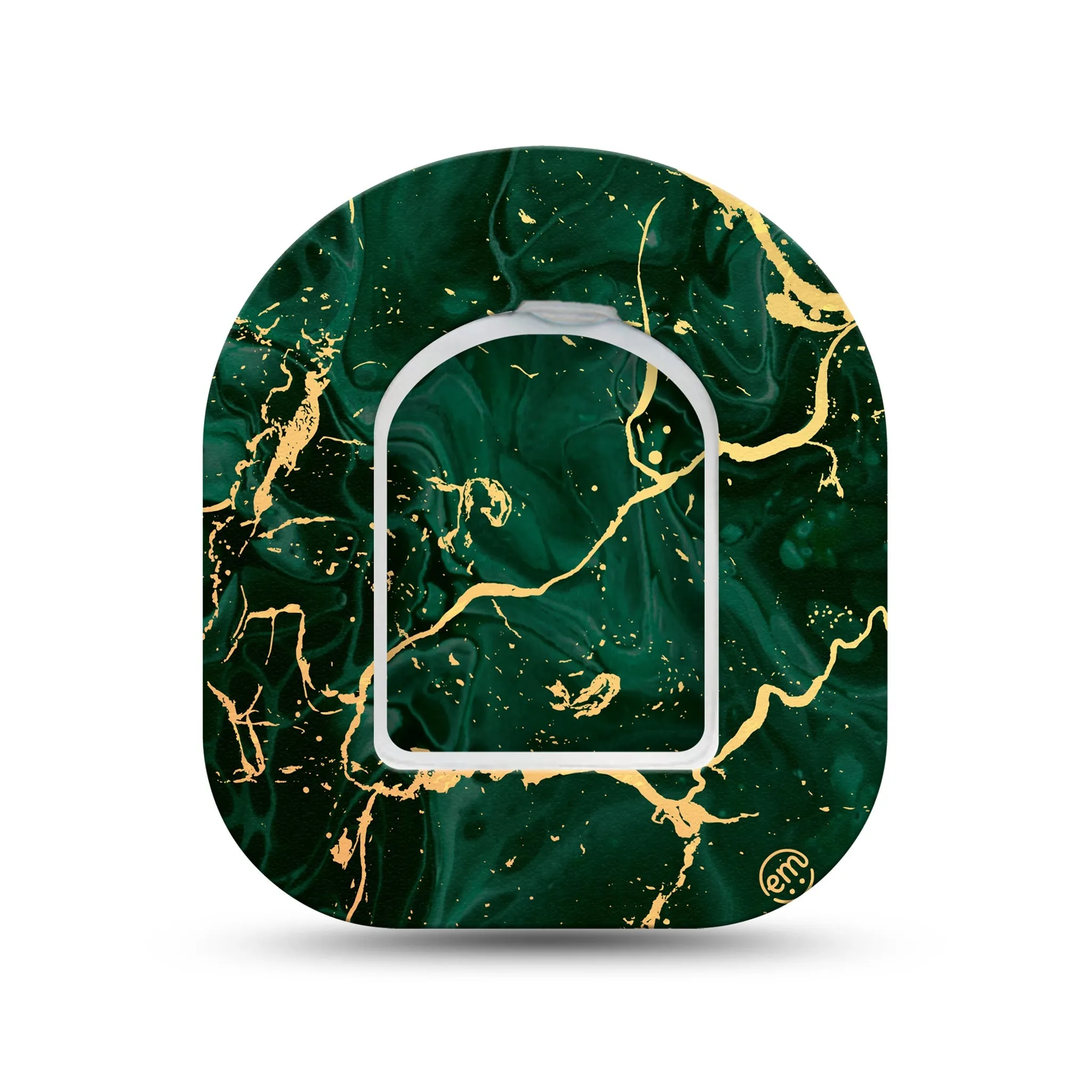 Green & Gold Marble Pod Center Sticker