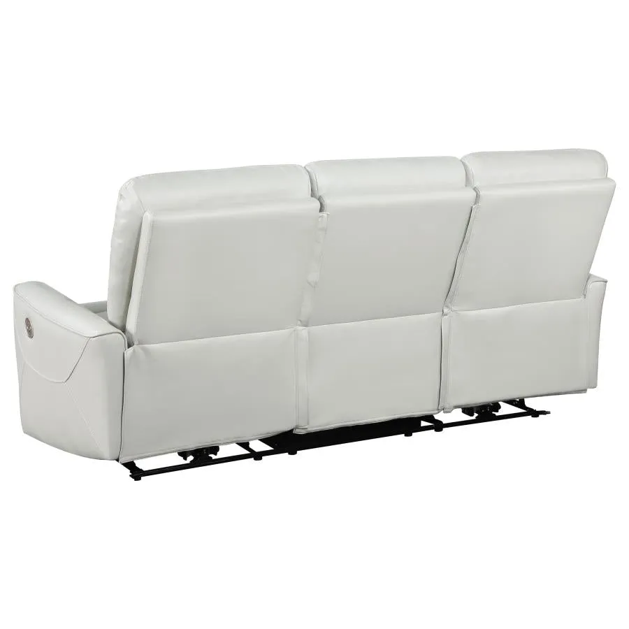 Greenfield 2-Piece Upholstered Power Reclining Sofa Set Ivory
