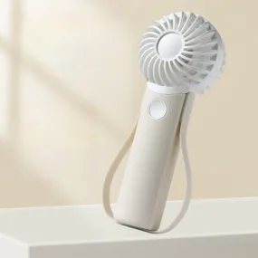 Handheld Fan Portable Silicone Handle Fixed Neck Mini
