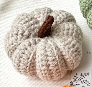 Handmade Crochet Pumpkins Autumn Decor