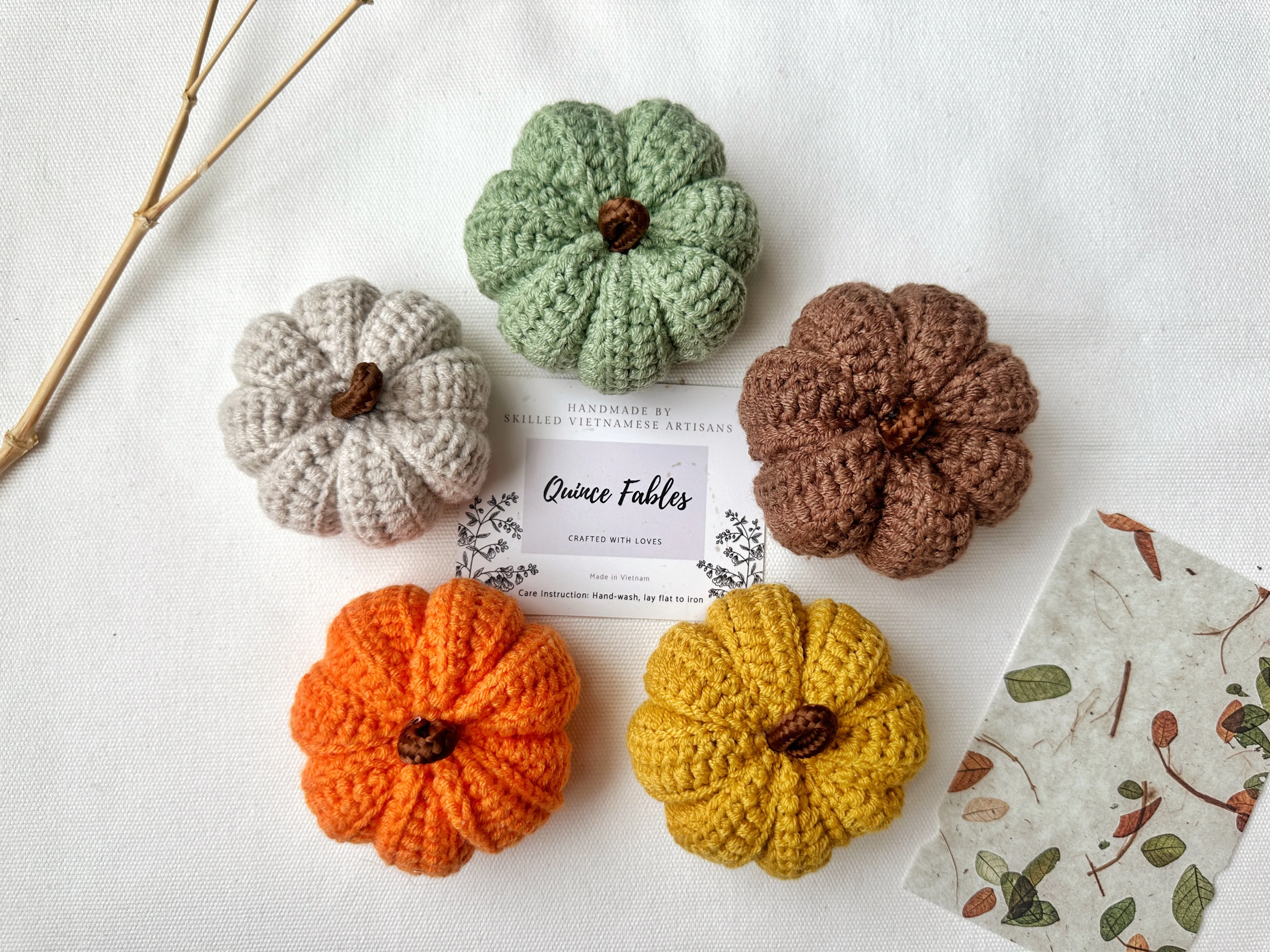 Handmade Crochet Pumpkins Autumn Decor