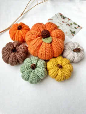Handmade Crochet Pumpkins Autumn Decor