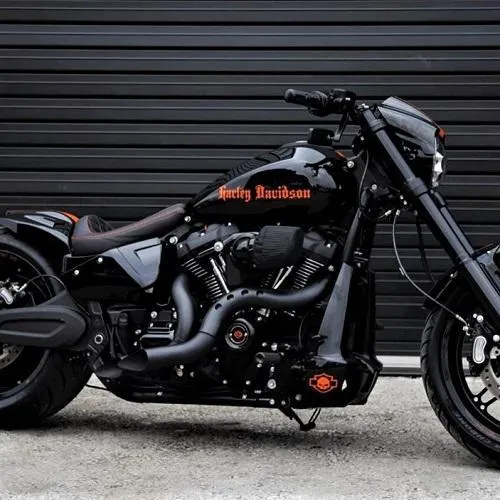 HARLEY MILWAUKEE 8 EXHAUST BLOW PERFORMANCE KUTBAK KIT BLACK WITH BLACK HEATSHIELDS