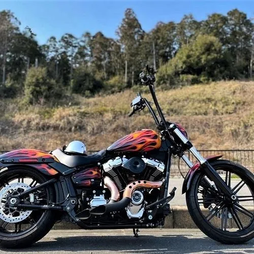 HARLEY MILWAUKEE 8 EXHAUST BLOW PERFORMANCE KUTBAK KIT CERAMIC BLACK WITH COPPER HEATSHIELDS