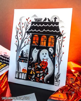 Haunted House 8.5"x11" Foil Print