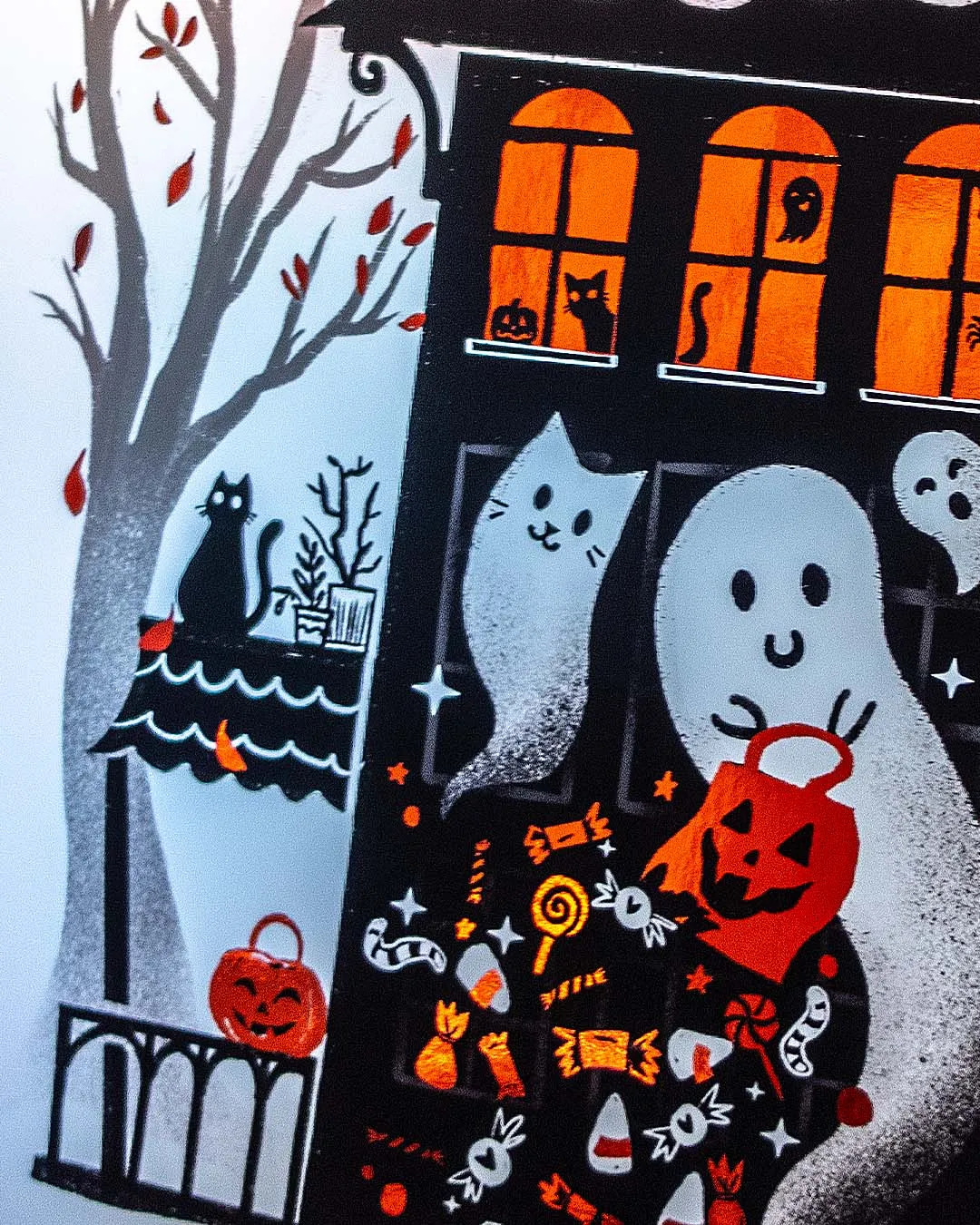 Haunted House 8.5"x11" Foil Print