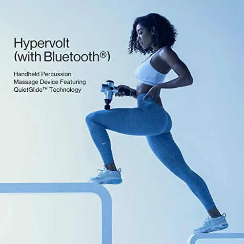 Hypervolt Bluetooth, Featuring Quiet Glide Technology - Handheld Percussion Massage Gun | 3 Speeds, 5 Interchangeable Heads