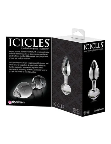 Icicles No. 44 Glass Butt Plug - Black