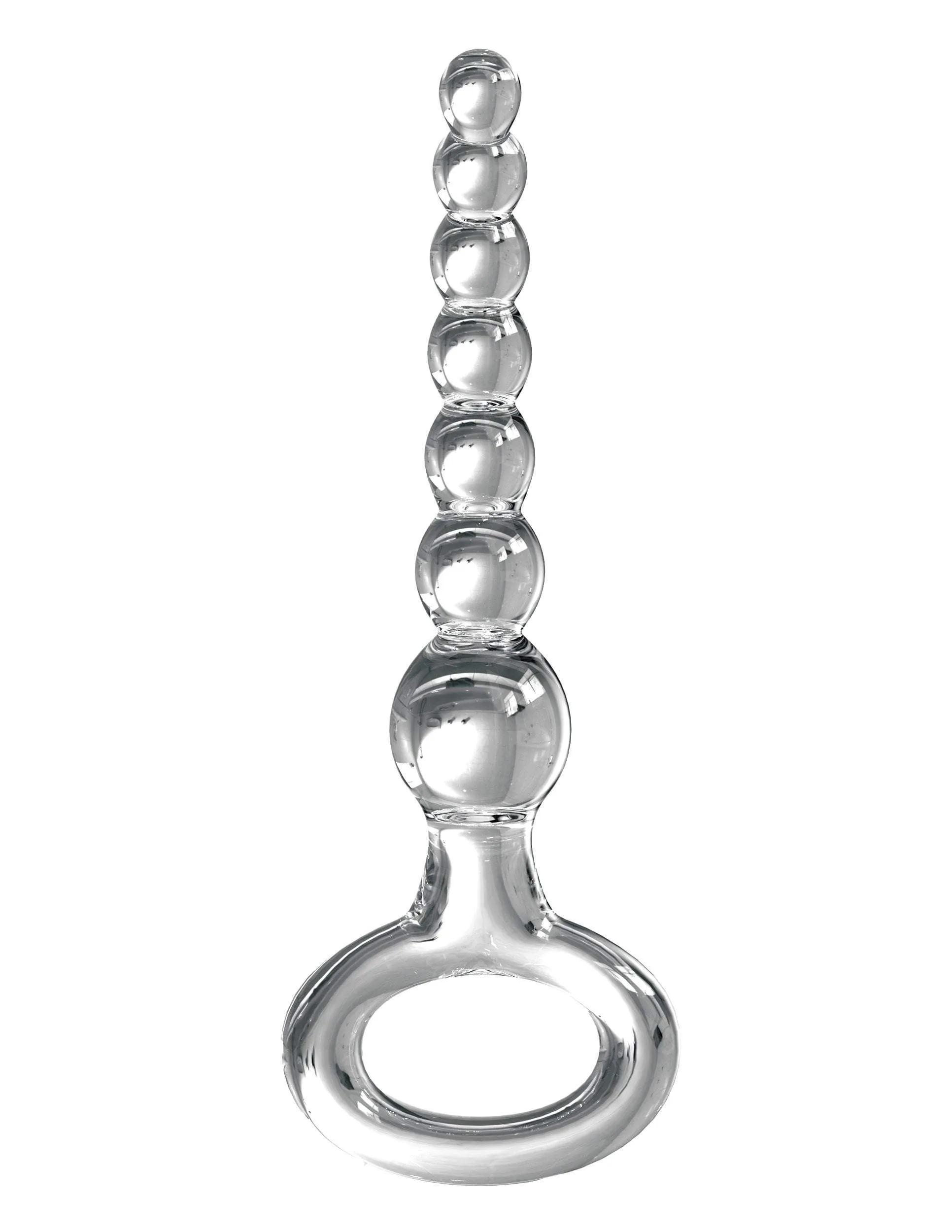 Icicles No. 67 Clear Glass Anal Beads for Men by Pipedream