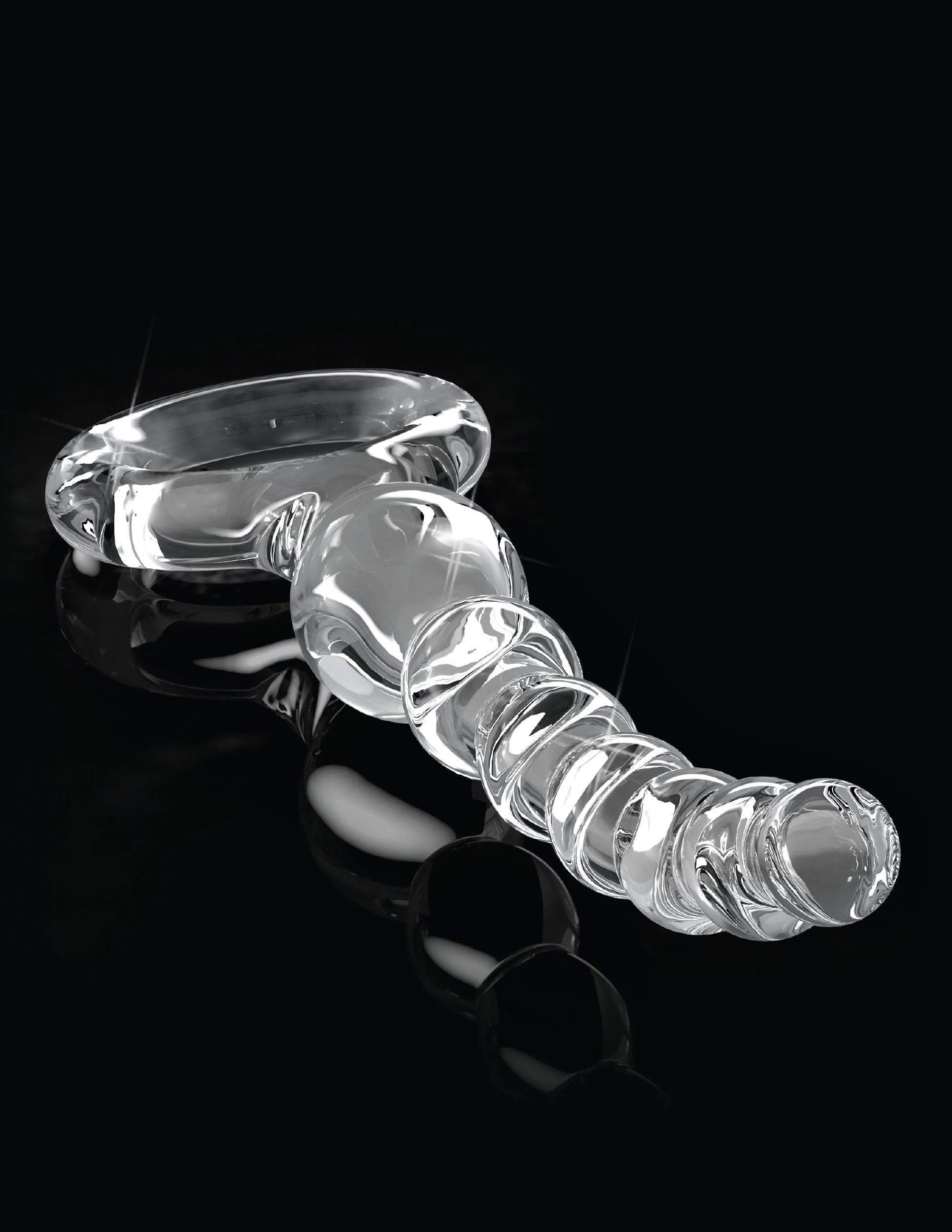 Icicles No. 67 Clear Glass Anal Beads for Men by Pipedream
