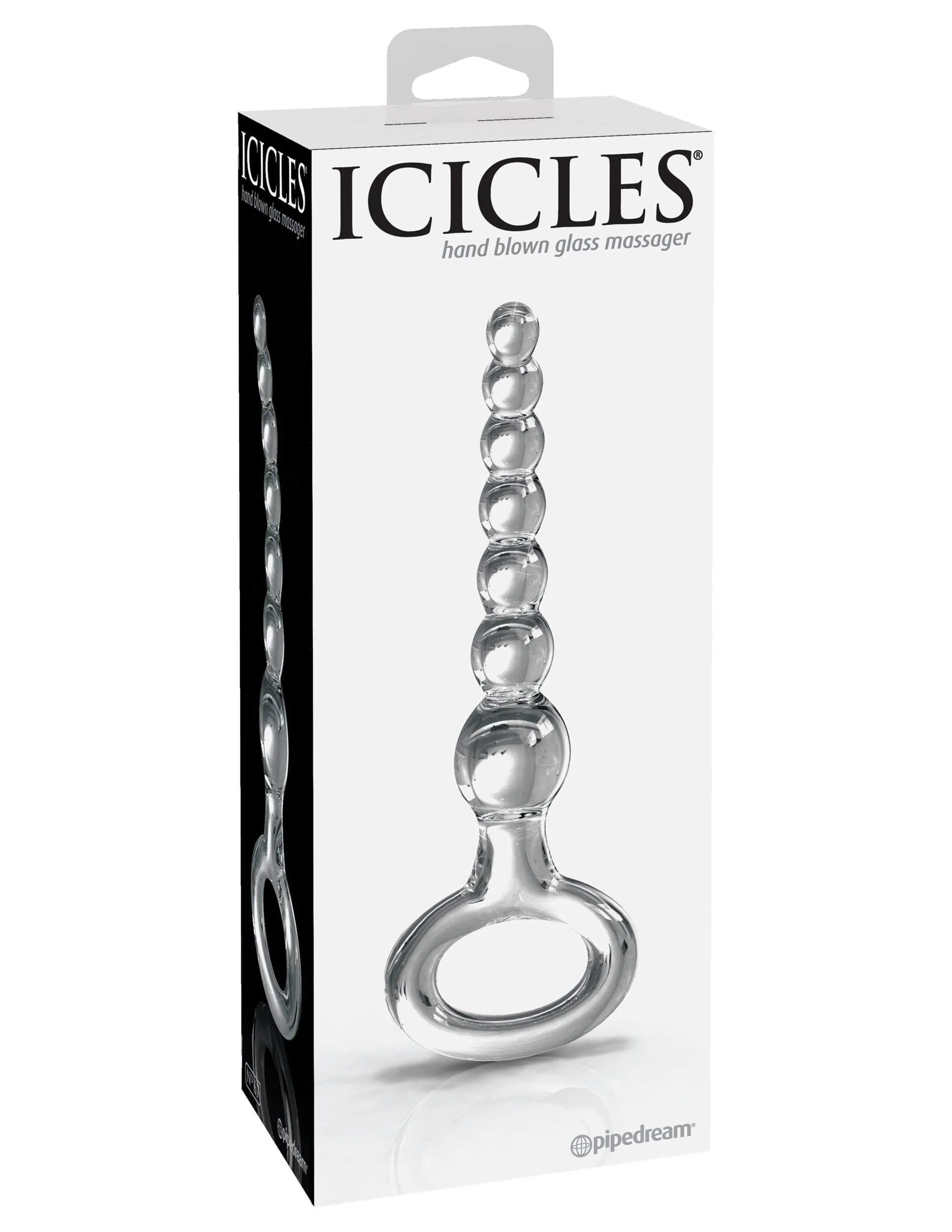 Icicles No. 67 Clear Glass Anal Beads for Men by Pipedream