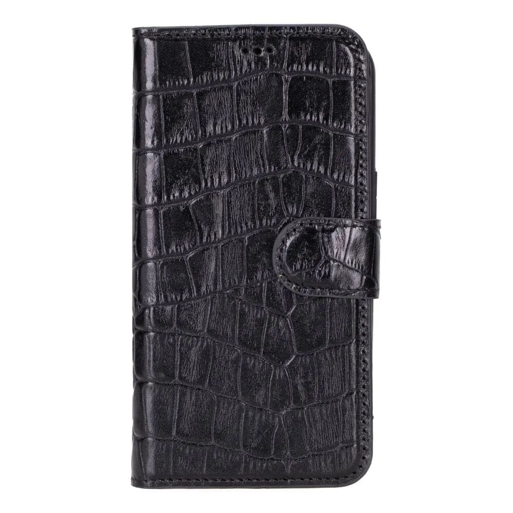 iPhone 15 Case in Leather With RFID - Black Croc