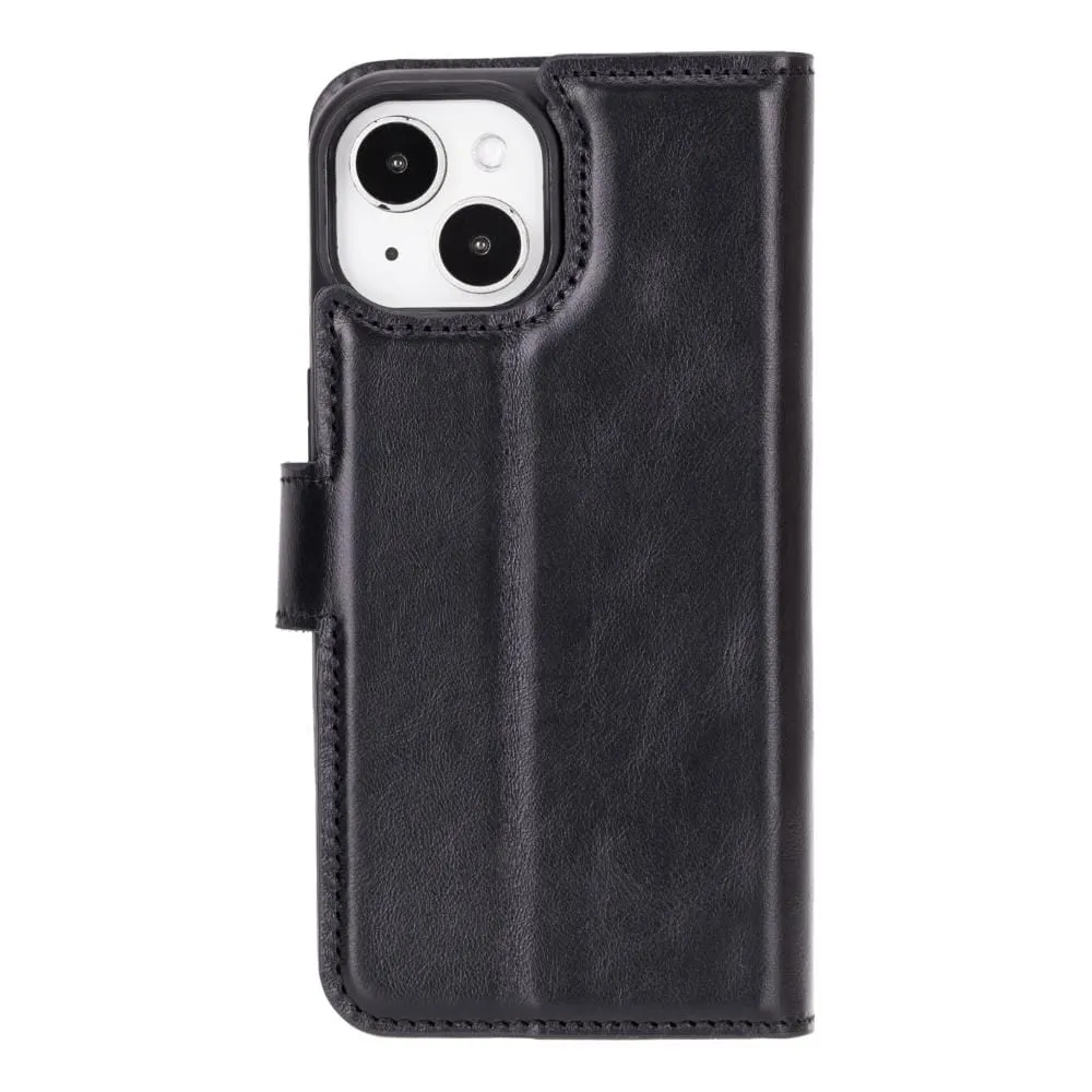 iPhone 15 Case in Leather With RFID - Black