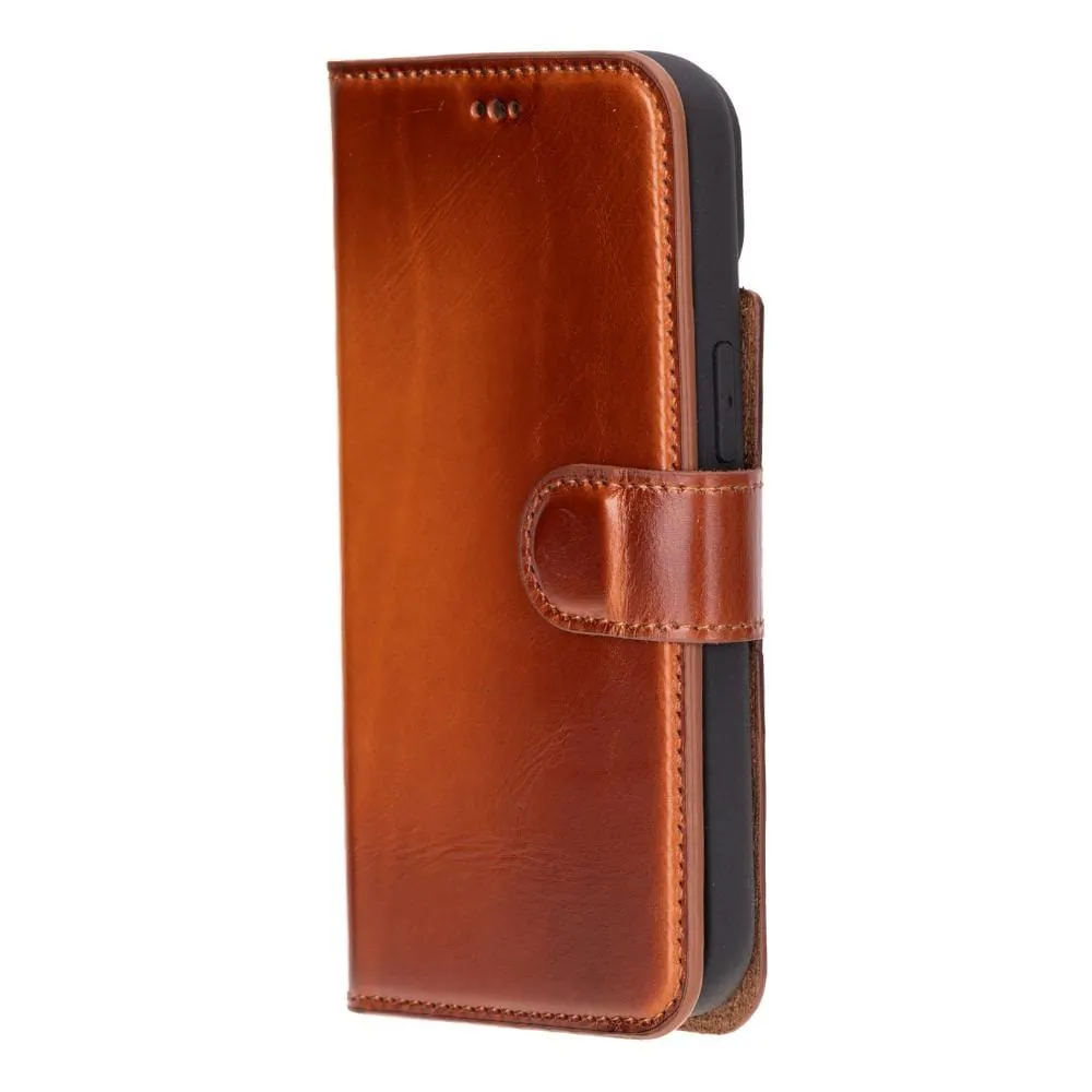 iPhone 15 Case in Leather With RFID - Burnished Tan