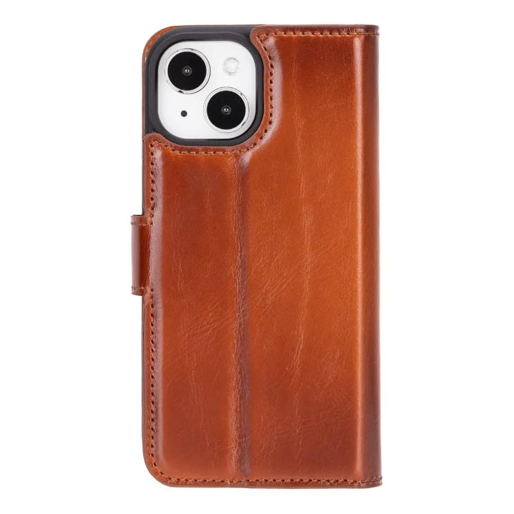 iPhone 15 Case in Leather With RFID - Burnished Tan