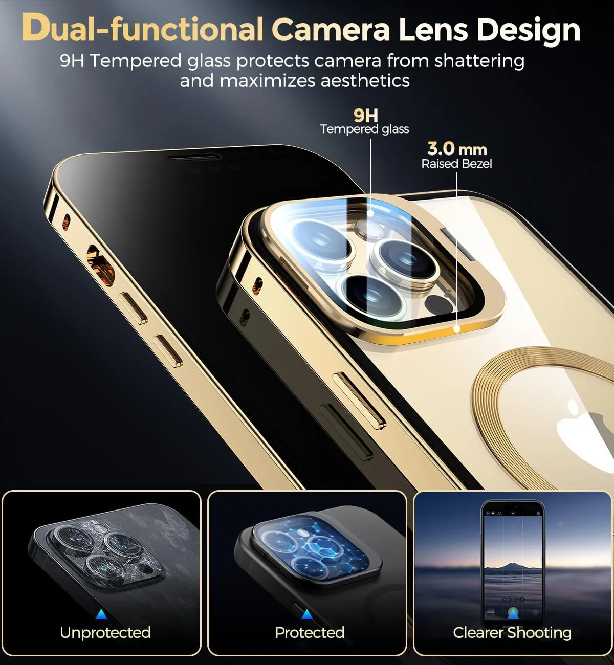 iPhone 15 Pro Full Body Metal Bumper Cover Magnetic Privacy Case
