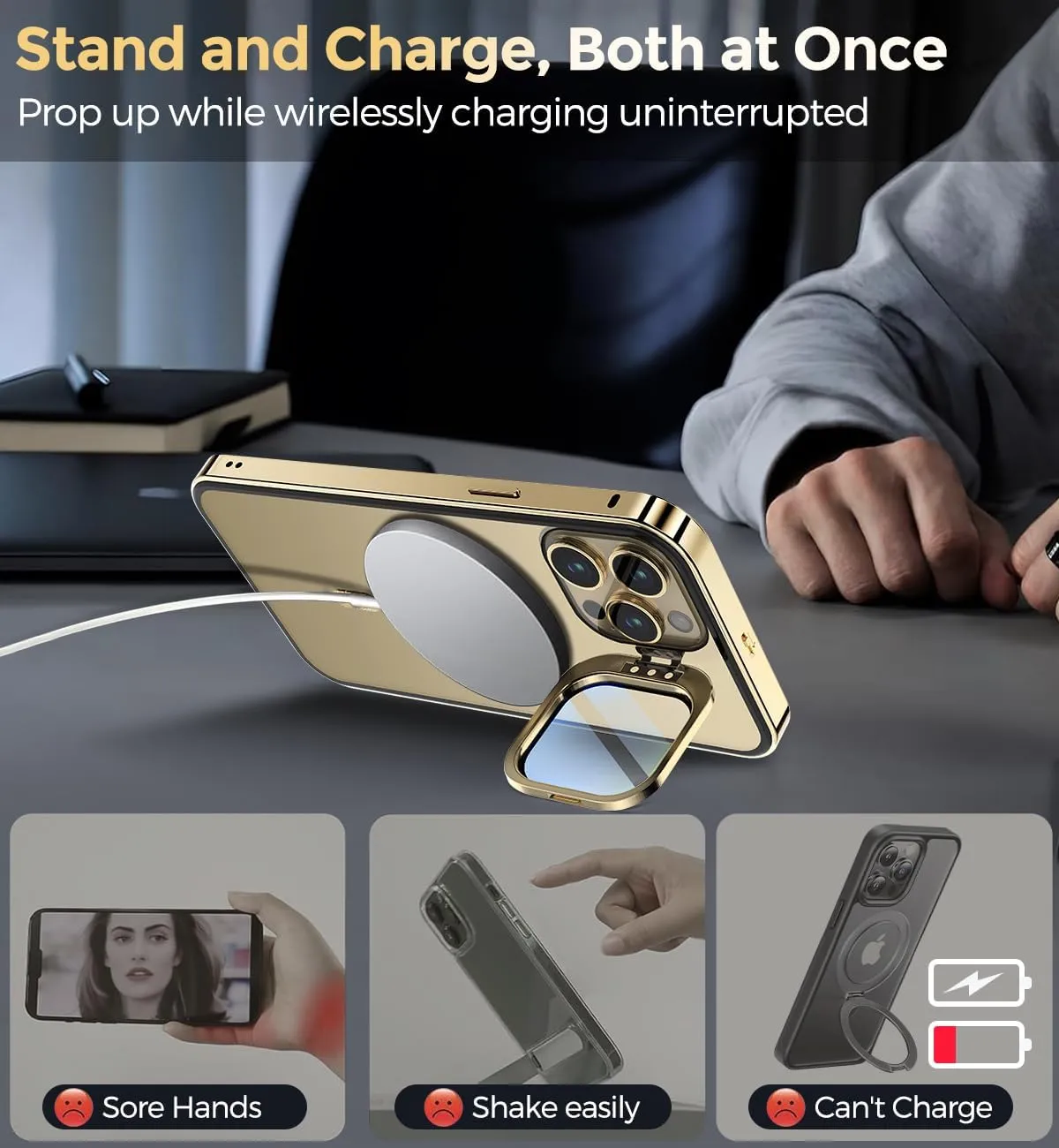 iPhone 15 Pro Full Body Metal Bumper Cover Magnetic Privacy Case