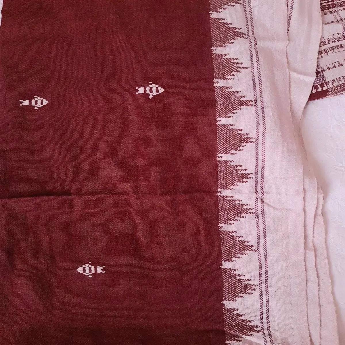 Kotpad Nivara Aal Red Cotton Dupatta